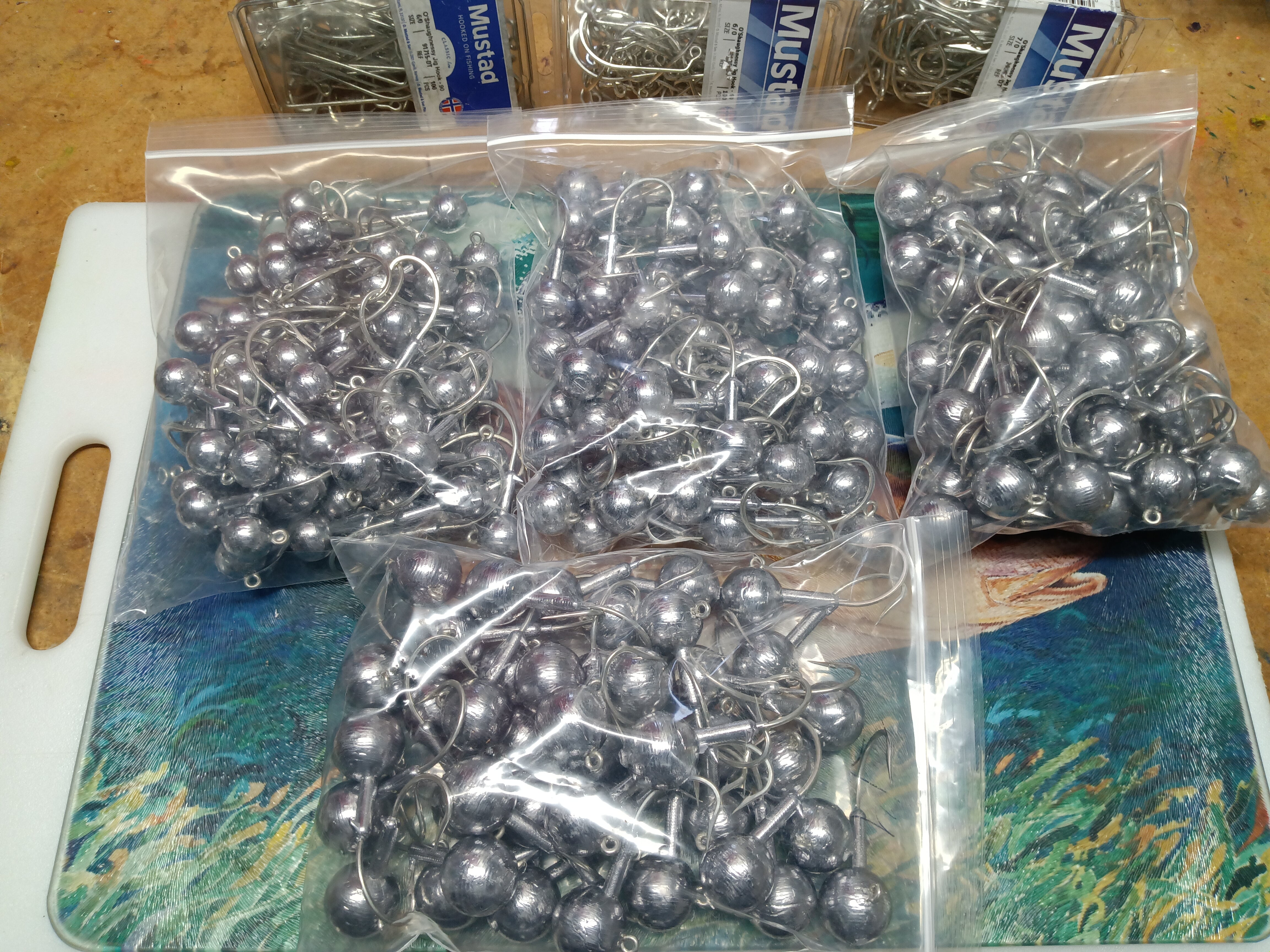 Round head jigs 5 pack